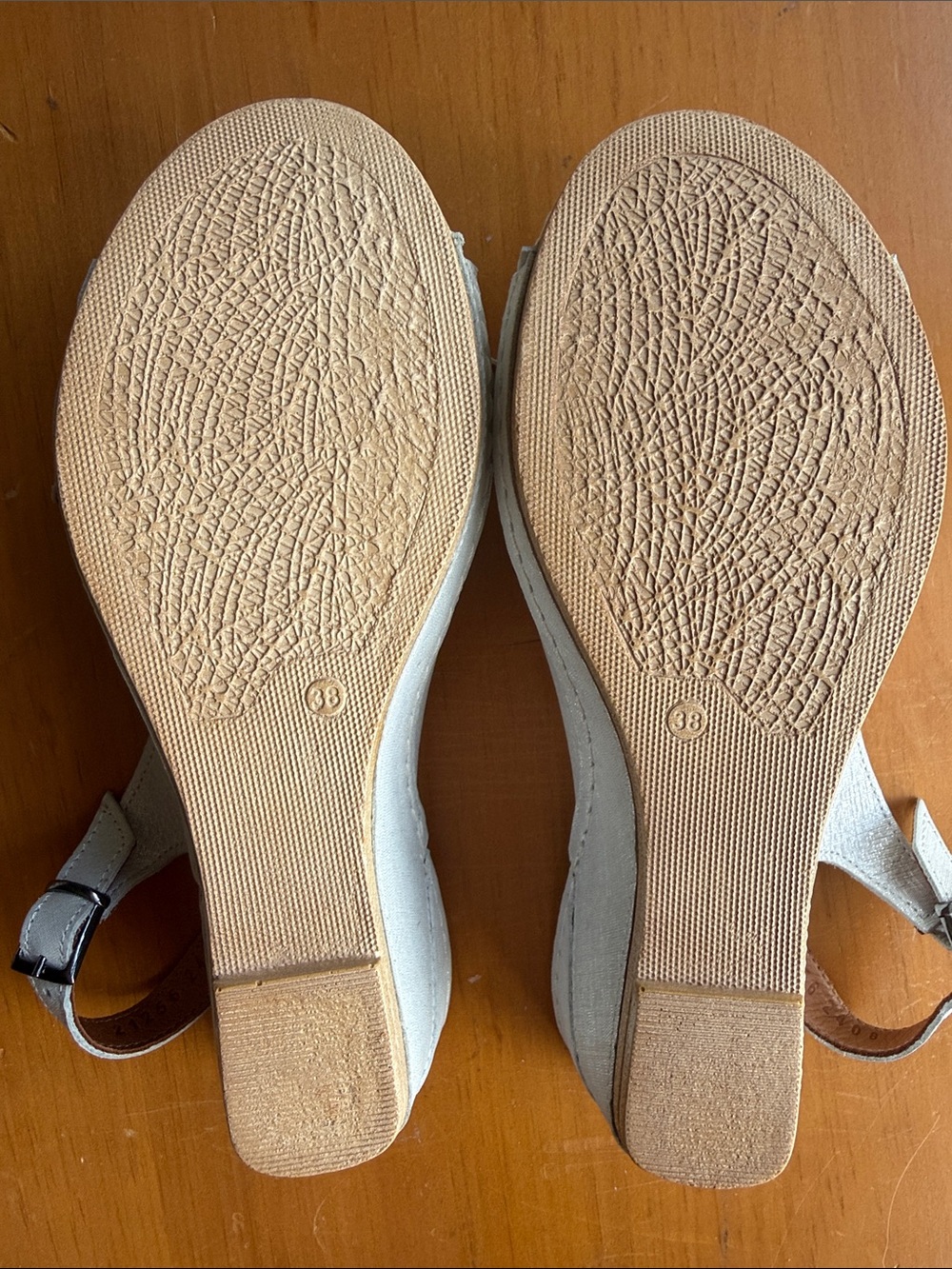 “New” in box never worn “Spring Step” White Knot Slingback platform - Picture 10 of 11